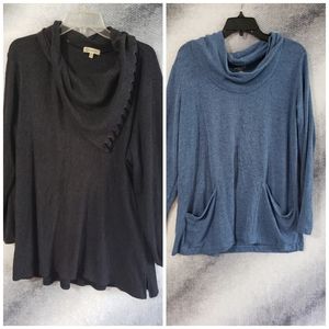 Plus funnel neck sweaters